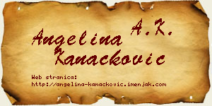Angelina Kanačković vizit kartica